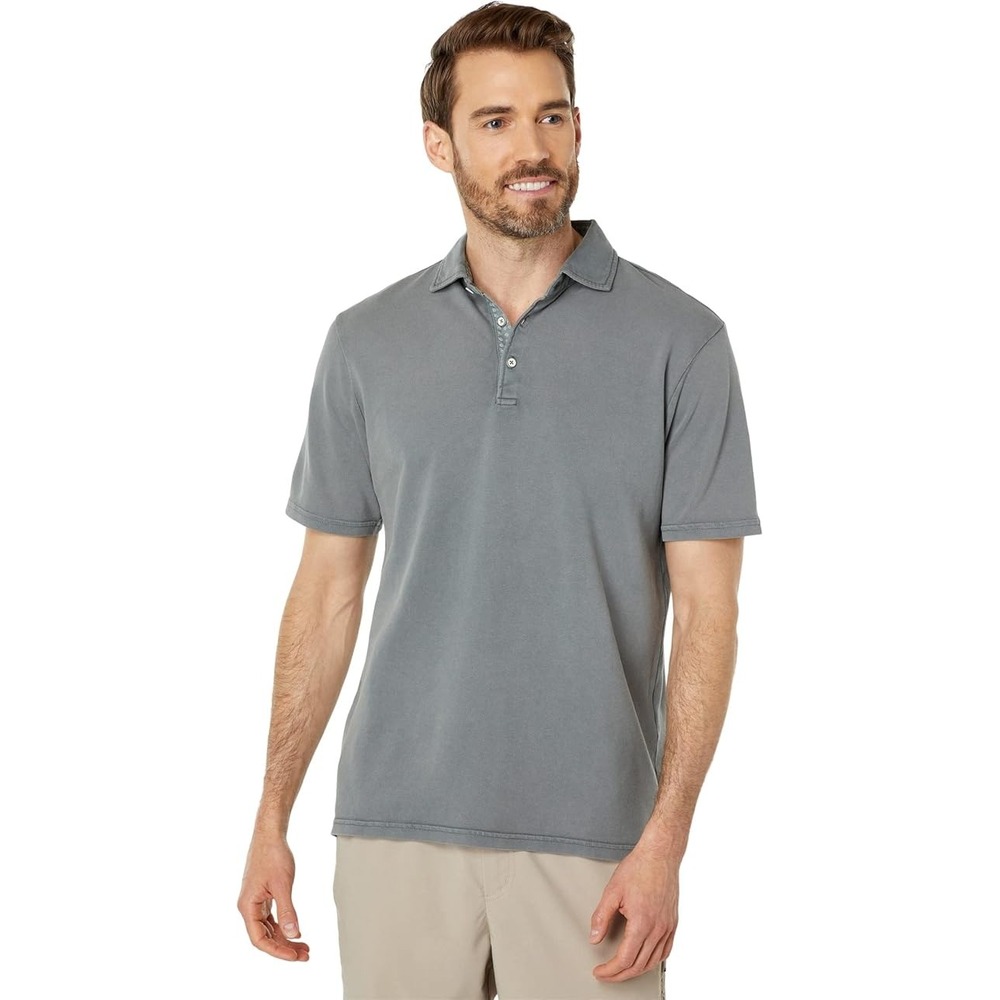 johnnie O Surfside Men's Gray Short Sleeve Polo Shirt XL